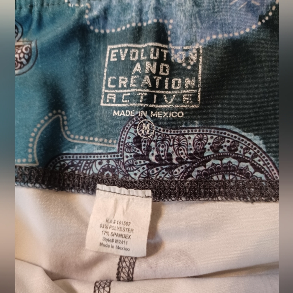 Evolution & Creation Hamsa Yoga Pants Leggings Medium - Picture 5 of 8